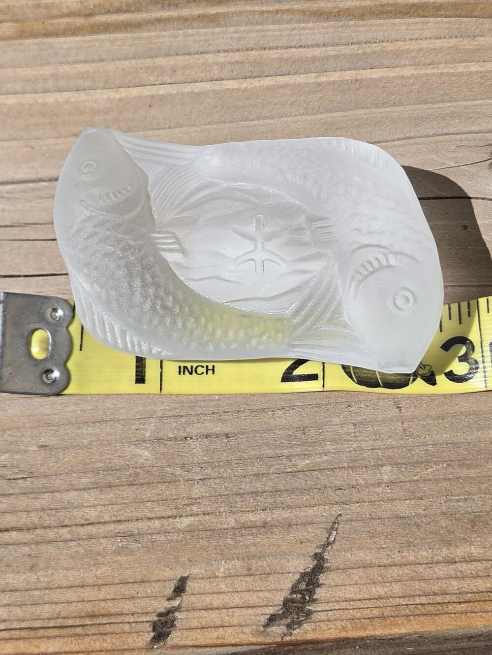 Frosted White Glass Pisces Decorative Piece - Picture 5 of 5